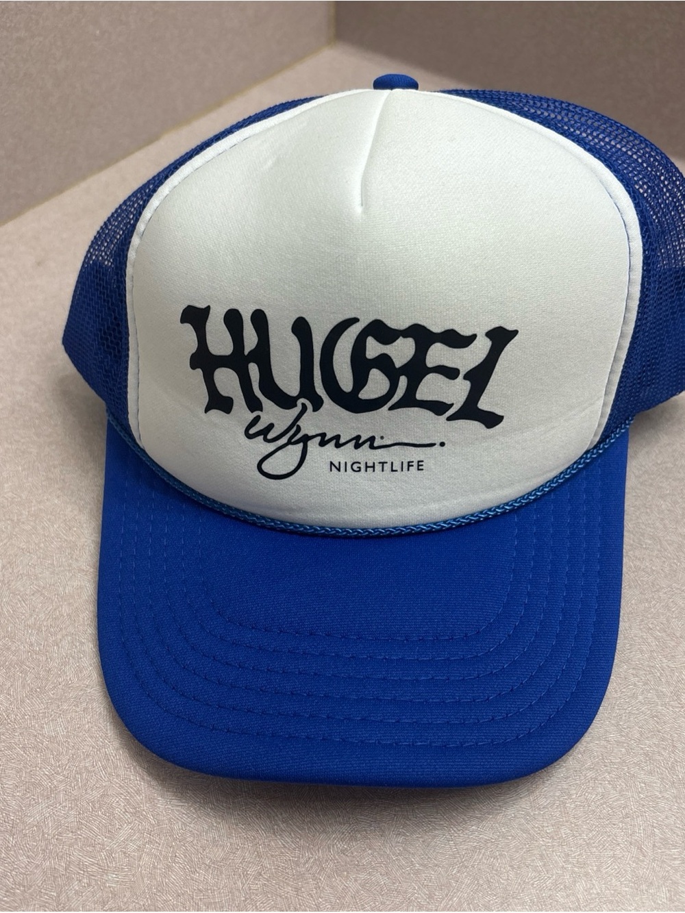 HUGEL DJ Wynn Nightlife Trucker Snapback Hat Cap Mesh Rope Foam Jack Daniels